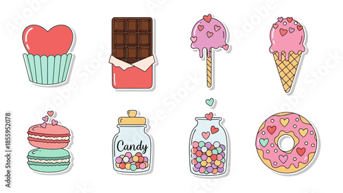 Sweet Treats Collection: A delightful collection of confectioneries and desserts, showcasing a range of sweets perfect for indulgence or a celebratory mood.