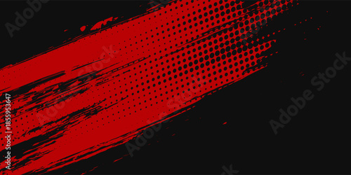 Grunge texture effect background. Distressed rough dark abstract textured. Black isolated on red. Graphic design element vintage style decoration concept grunge vector red black modern