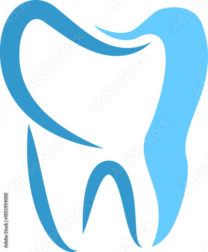 Zahnarzt Logo, Zahnpflege Logo, Zahn in blau, Icon