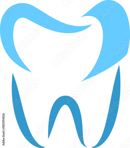 Zahn in blau, Zahnarzt, Zahnpflege, Logo