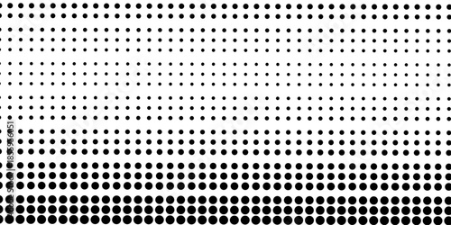 abstract gradient halftone dots background Pop art template texture Vector illustration. white and black halftone background, horizontal seamless dotted lines. The halftone texture is monochrome. 