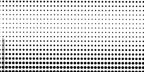 abstract gradient halftone dots background Pop art template texture Vector illustration. white and black halftone background, horizontal seamless dotted lines. The halftone texture is monochrome. 
