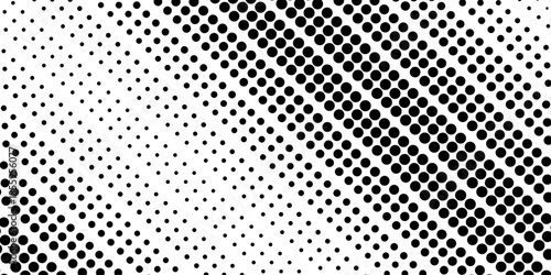 abstract gradient halftone dots background Pop art template texture Vector illustration. white and black halftone background, horizontal seamless dotted lines. The halftone texture is monochrome. 