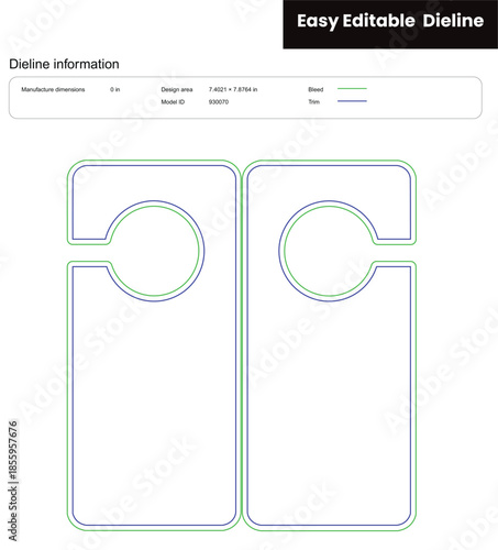 door hanger dieline template box dieline die lines packaging custom dieline  box cardboard box dieline pizza box dieline printable product packaging layout,