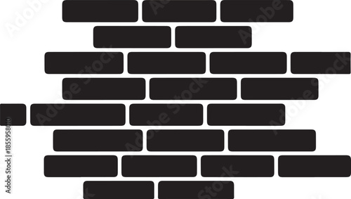 Black Brick Wall Pattern Background,
Brick Wall Texture Silhouette Design,
Abstract Brick Wall Background Illustration