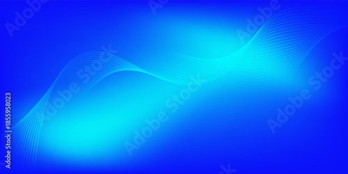 Blended lines with blue and cyan gradient mesh background nice for wallpaper or banner