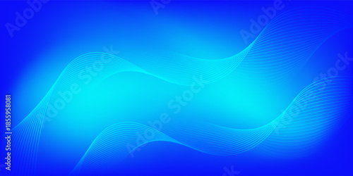 Blended lines with blue and cyan gradient mesh background nice for wallpaper or banner