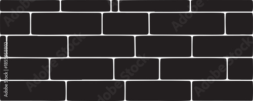 Black Brick Wall Pattern Background,
Brick Wall Texture Silhouette Design,
Abstract Brick Wall Background Illustration