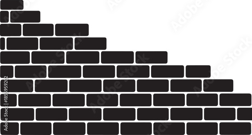 Black Brick Wall Pattern Background,
Brick Wall Texture Silhouette Design,
Abstract Brick Wall Background Illustration