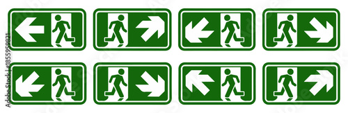 emergency exit running man sign