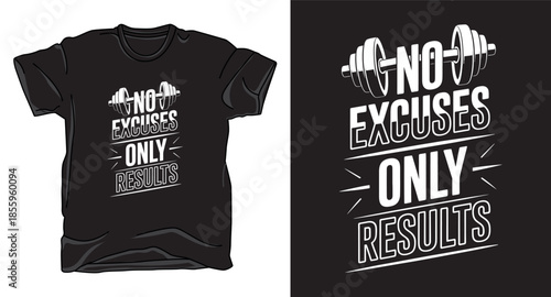 No excuse fitness graphic vector art t-shirt design print template