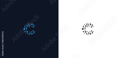 Dotted C Modern Connectivity Symbolism