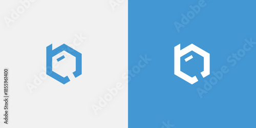 Modern stylized hexagonbased logo symbol