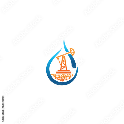 Pumpjack in teardrop oil production