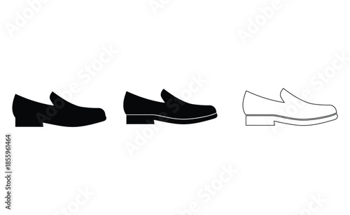 Pair of classic loafers Vector