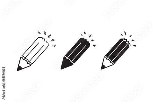 Three pencils in different colors Vector