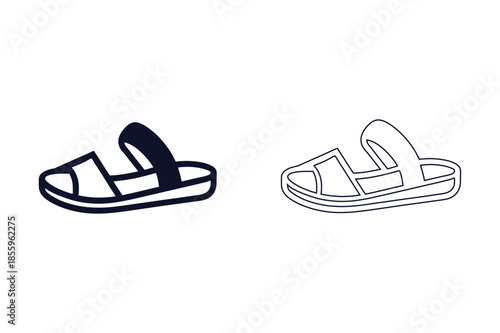 Pair of simple sandals Vector