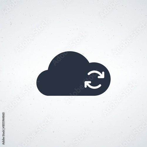 A cloud icon with a circular arrow symbolizing data synchronization and backup