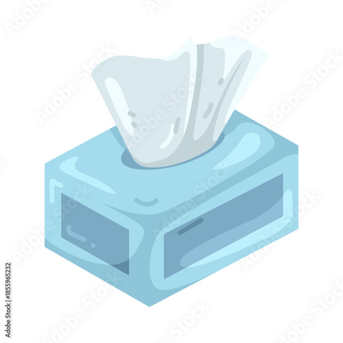 Illustration of Facial Tissue Box