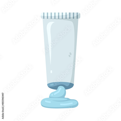 Illustration of Open Tube of Toothpaste