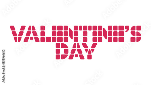 Valentine's Day typography: A festive graphic celebrates the spirit of love and romance, using modern and engaging typography to display the words.