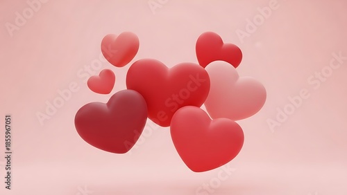 Minimalist Romantic Heart Illustration for Wedding or Anniversary Background 