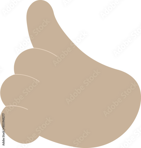 Thumbs up hand gesture