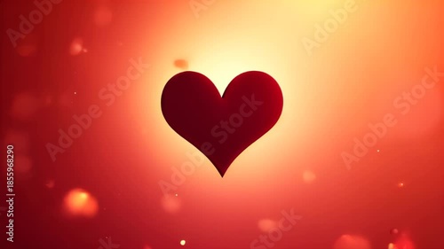 Heart with many hearts flying around it