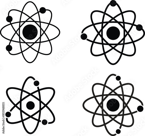 Atomic Structures Illustration Set