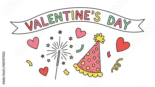 Valentine's Day Celebration: This image features festive elements of love, romance, and celebration, perfect for conveying the spirit of the special day.