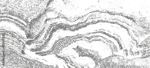 Grunge geological strata background with black and white layered lines. seamless abstract geology layers texture design.