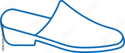 slipper icon for home comfort, relaxation and indoor footwear fashion