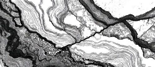 Grunge geological strata background with black and white layered lines. seamless abstract geology layers texture design.