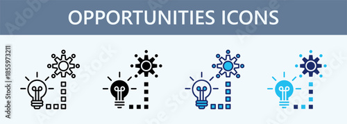 Opportunities Icon Set Multiple Style Collection