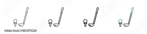 Outline style Golf icon set. Available various sizes