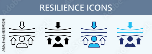 Resilience Icon Set Multiple Style Collection