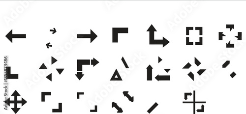 Set of Directional Arrows and Symbols