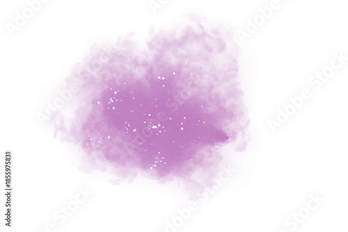 Fotografi Abstract Purple cloud or smoke texture with shimmering white or silver dust or g