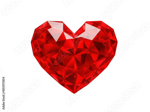 Wallpaper Mural Red heart gemstone icon isolated on transparent background Torontodigital.ca