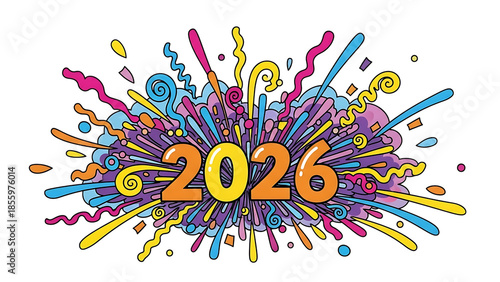 Celebrating 2026 on a globe