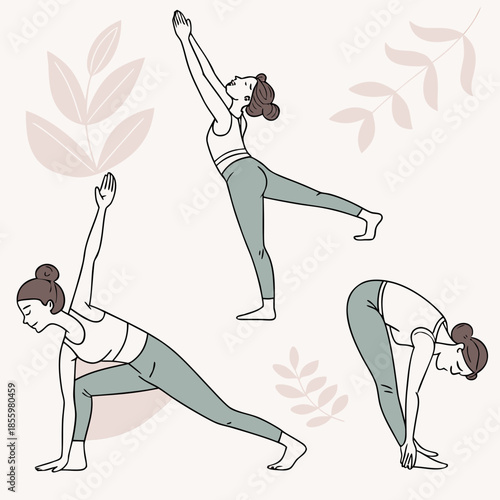 Yoga poses illustration
