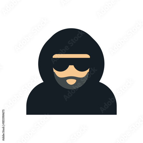 Anonymous Cyber Hacker Illustration, Online Security and Hacking Concept, Svg Files for Cricut