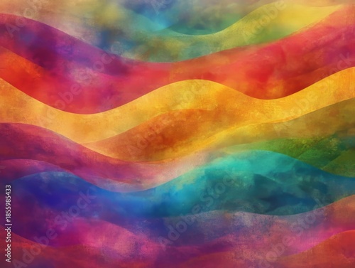 Colorful, blurry waves create a textured background. It has a grainy, retro look, like old digital art. A vibrant and unique wallpaper!
