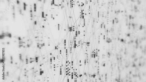 Closeup of Neural network model, LLM structure background. AI big data processing technological concept. Machine learning abstract background. Digital quantum computing.