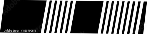 Black Racing Stripes Flat Style Vector Icon Speed Mark Symbol and Dynamic Outline Graphic Featuring Motion Lines, Chevron Arrows and Fast Design Elements