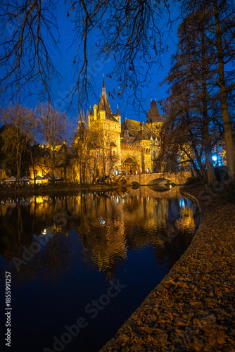 Photography Beautiful Vajdahunyad castle in Budapest, Hungary