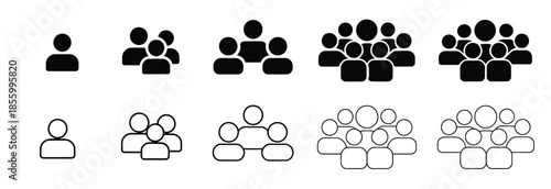 app, ui isolated people icon set in trendy flat style, persons symbol infographics website design, logo, and social profile avatars for modern digital interface and software development.