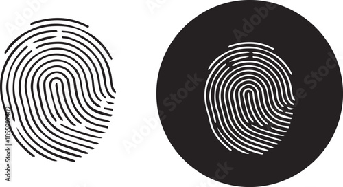 fingerprint icon set in vector style on white background. Set fingerprint scanning icon sign – stock Fingerprint scanning icon sign.