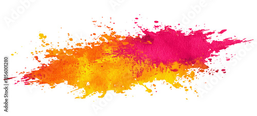 Colorful rainbow watercolor illustration with bright ink splashes. creative watercolor art background with colorful brush strokes ink splatter texture.