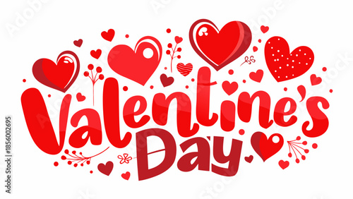 Celebrate valentine's day with hearts Vector